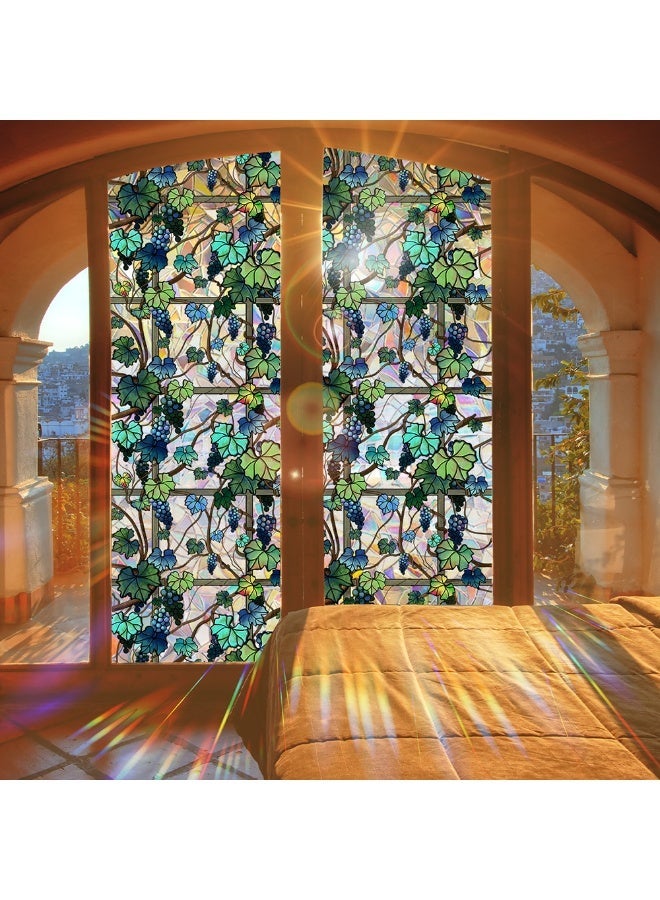 1pcs Non-Adhesive Window Privacy Film, Creative Pattern Static Cling Stickers, Decorative Window Clings，Suitable For Bathrooms And Rooms - Image 1