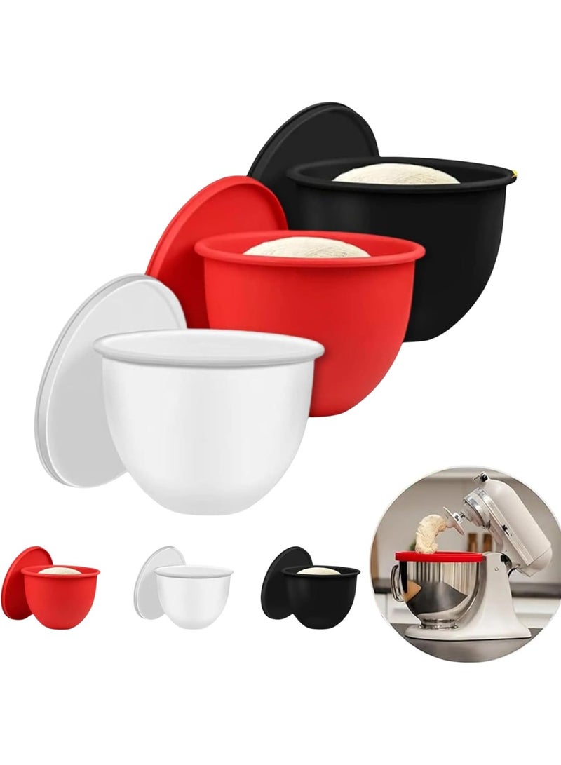 NANAO Kitchen Silicone Bowl Insert Aid, Silicone Liners for Kitchen Mixer Aid, Mixaid Silicones Liners for Kitchen Tilt-Head 5 Qt Mixers, for Baking Cooking, No More Replacement Mixer Bowls Needed (3pcs) - Image 1