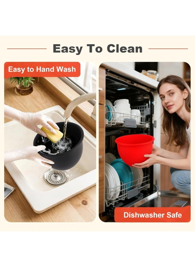 NANAO Kitchen Silicone Bowl Insert Aid, Silicone Liners for Kitchen Mixer Aid, Mixaid Silicones Liners for Kitchen Tilt-Head 5 Qt Mixers, for Baking Cooking, No More Replacement Mixer Bowls Needed (3pcs) - Image 5