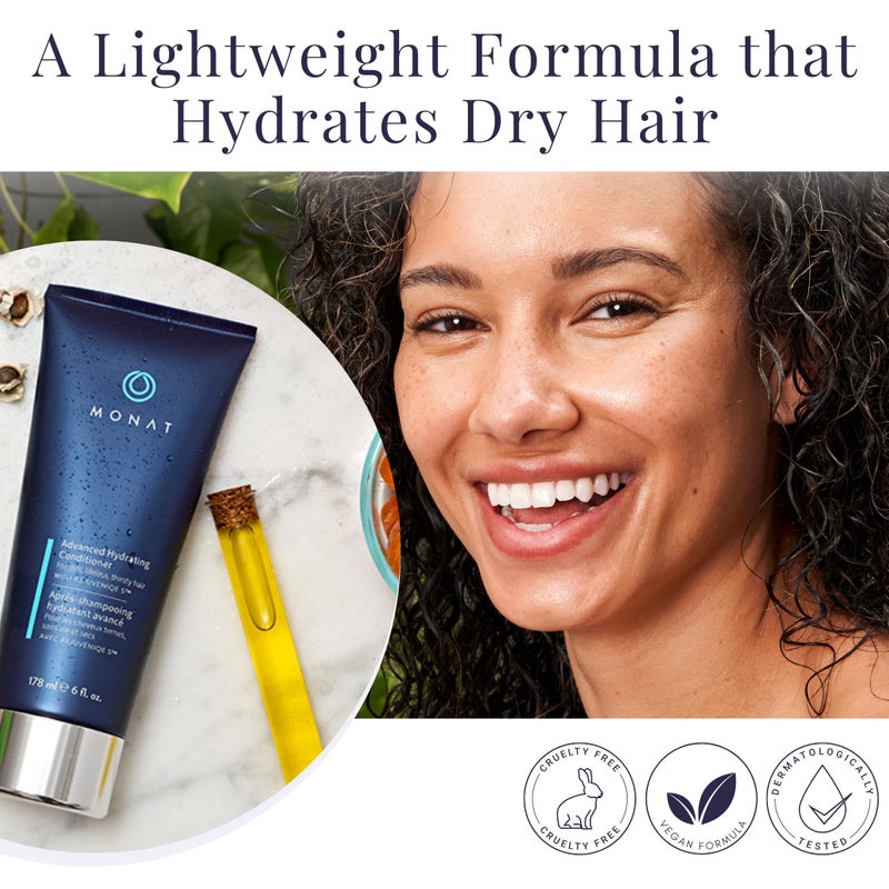 MONAT Advanced Hydrating Conditioner - Lightweight, Hyaluronic Acid-Infused Moisturizer for Fine to Medium Hair, Color-Safe, 178ml (6 fl. oz.) - Image 4