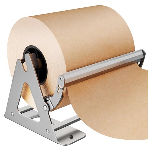 DIY Crew 12 Inch Paper Roll Dispenser and Cutter - Heavy-Duty Wall Mountable, Non Slip Tabletop - Kraft, Freezer, Butcher Paper - Up to 1000ft Rolls - Image 1