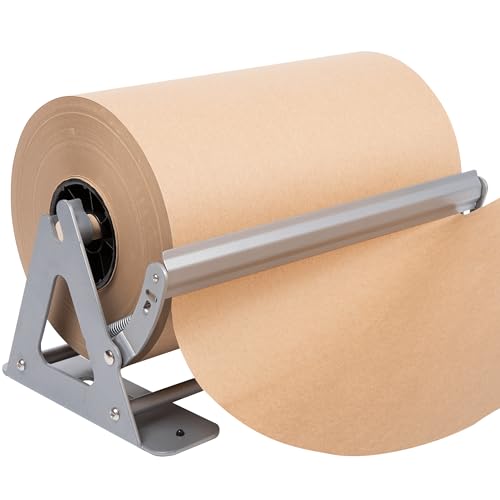 DIY Crew 12 Inch Paper Roll Dispenser and Cutter - Heavy-Duty Wall Mountable, Non Slip Tabletop - Kraft, Freezer, Butcher Paper - Up to 1000ft Rolls - Image 4