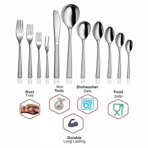 Shri & Sam Stainless Steel GSW Plain Desert Spoon,6 Pieces - Image 5