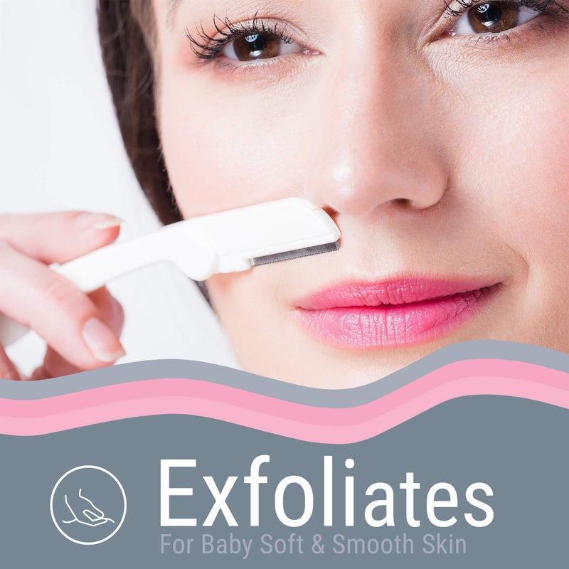 Jasclair Dermaplaning Tool (6 Count) – Easy to Use Dermaplane Razor for Face – Facial Hair Removal for Women – Blade for Eyebrows and Peach Fuzz – Face Shavers for Women Help Exfoliate and Smooth the Skin - Image 4