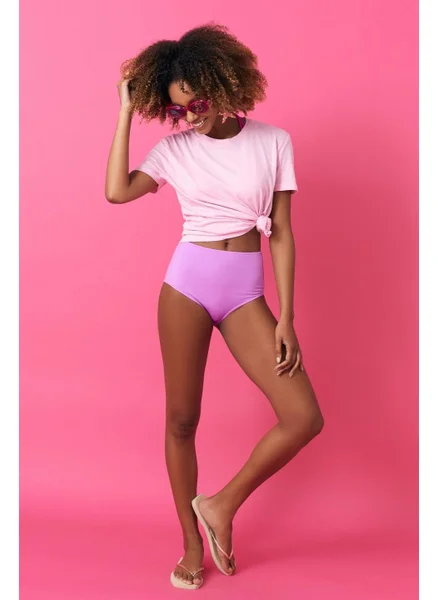Pieces Of Melon Purple High Waist Bikini Bottom