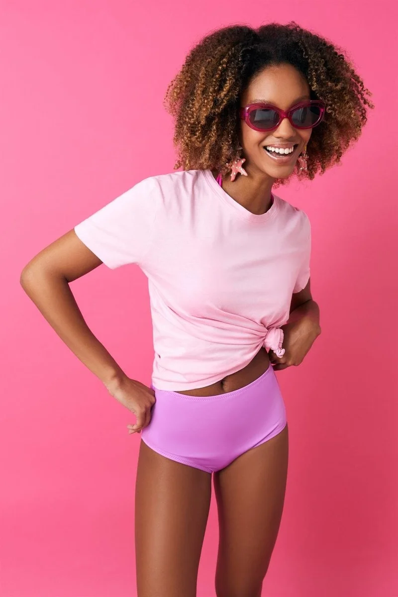 Pieces Of Melon Purple High Waist Bikini Bottom