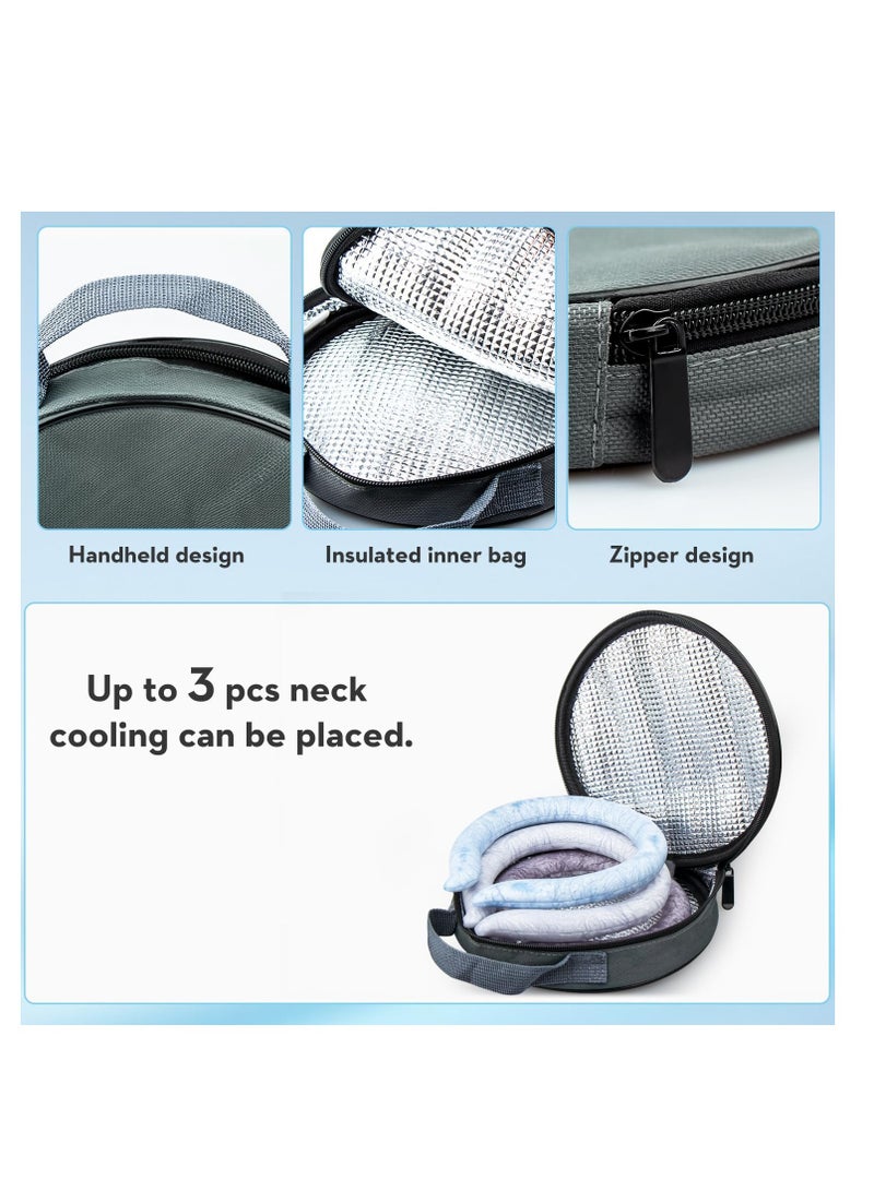 KASTWAVE Neck Cooling Insulated Bag Neck Cooling Thermal Insulated Bag Reusable Ice Neck Cooler Wraps Extend The Time to Keep Cold for Outdoor Indoor Grey  - Image 2