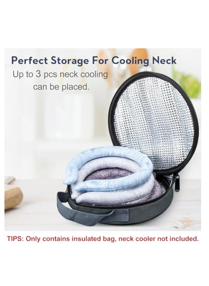KASTWAVE Neck Cooling Insulated Bag Neck Cooling Thermal Insulated Bag Reusable Ice Neck Cooler Wraps Extend The Time to Keep Cold for Outdoor Indoor Grey  - Image 3