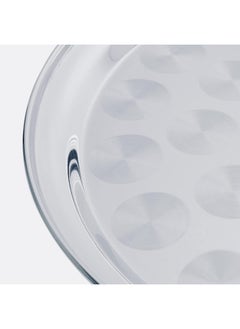 ALSAQER Saqoware Steel Round Tray 45 cm | صينية مستديرة | Sahan | Round Food Serving Tray | Group Food Plate | Biriyani, Mandi, Arabic food Serving Plate | Ramadan Food serving Tray and Fruits and Vegetable  - Image 3