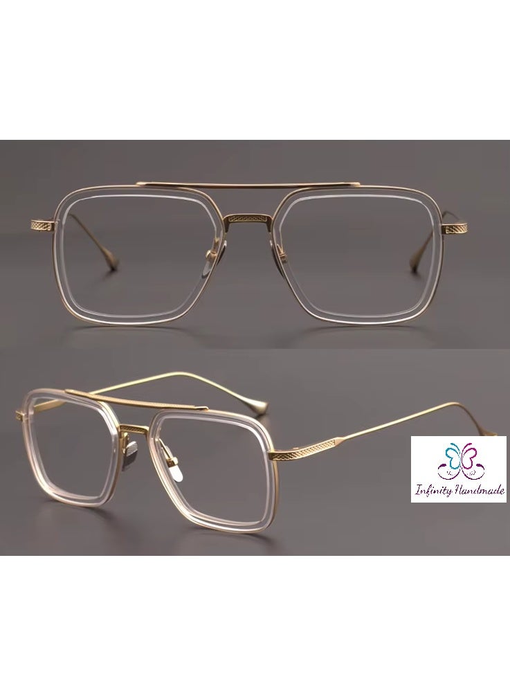 Blue Light Computer and Mobile Glasses – Stylish Square Metal Frame for Men and Women – Anti-Blue Light and Anti-Fatigue Lenses for Reading, Working, Studying, and Gaming - Image 3