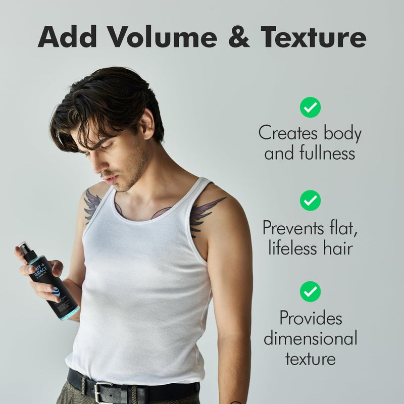 Aberlite Grit+Grace Sea Salt Spray for Men & Women Beach Look - Hair Texture Styling Product for Beach Waves - Curly & Wavy Hair Texture Spray (8.11 FL OZ) - Image 5
