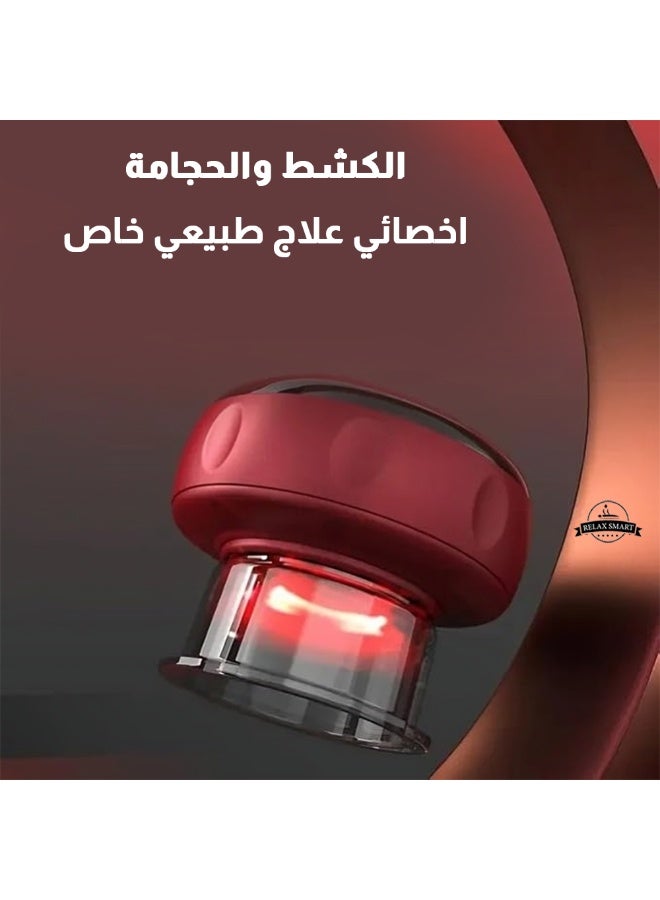 Relax Smart Body Scraping Massage Smart Electric Vacuum Cupping Heating Suction Cup Device Back Neck Arm - Image 4