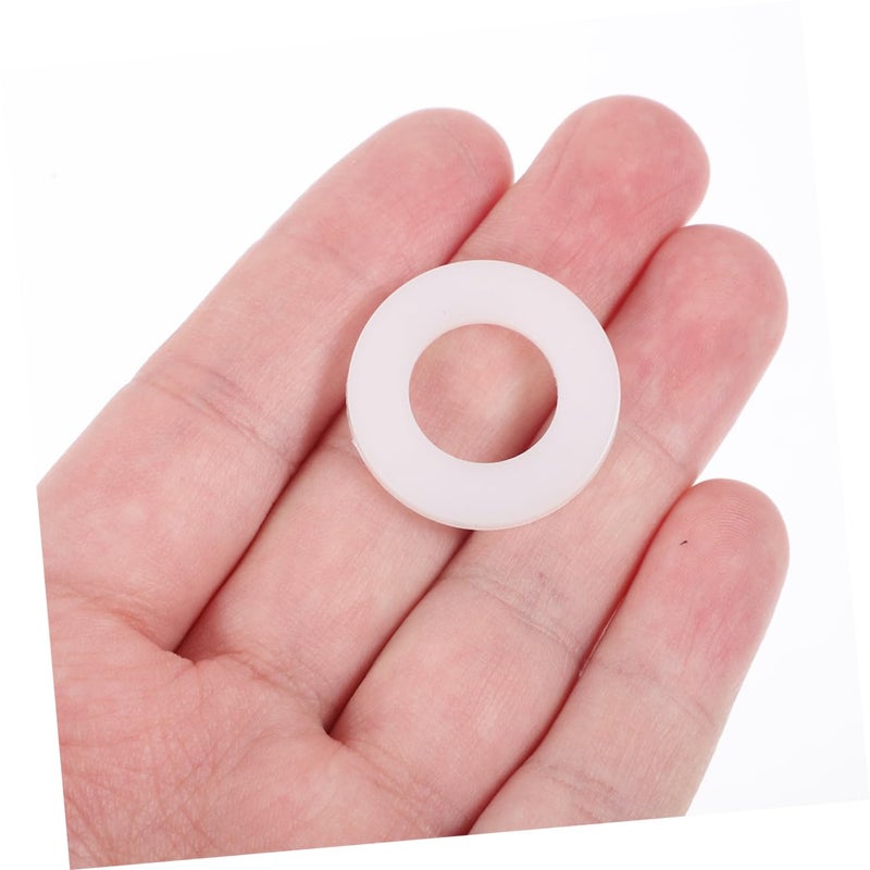 White Nylon Gaskets Washers Sealing Rings 20pcs For Furniture Equipment High Temperature Insulation Repair Maintenance - Image 3
