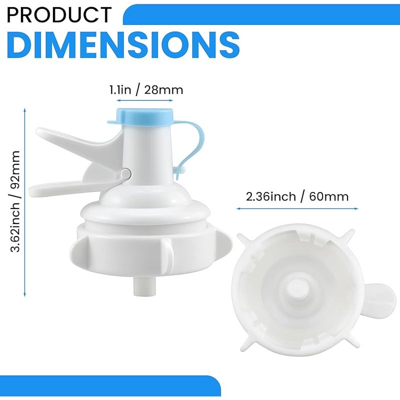 Aifeier ET Water Dispenser Valve Reusable Water Bucket Jug Plastic Sot Faucet Nozzle with Dustproof Cap and Wood Stick for 55 mm Non Threaded Crown Top Jugs Bottles (Not for Threaded Bucket), 1 Pack - Image 2