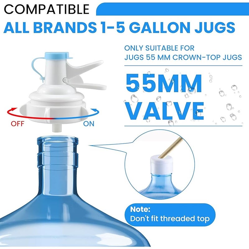 Aifeier ET Water Dispenser Valve Reusable Water Bucket Jug Plastic Sot Faucet Nozzle with Dustproof Cap and Wood Stick for 55 mm Non Threaded Crown Top Jugs Bottles (Not for Threaded Bucket), 1 Pack - Image 4