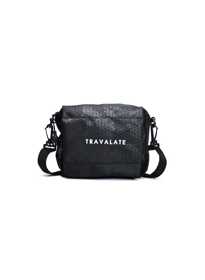 TRAVALATE Travalate Black Compact Messenger Bag/Waist Bag For Unisex Detachable Strap Multipurpose Waist Bag Crossbody Travel Bag, Sling, Shoulder Bag (17 X 5 X 15 Cm) - Image 1
