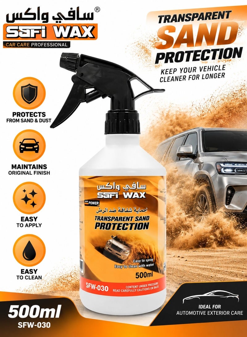 SAFI WAX SFW-030 Transparent Sand Protection Spray 500ml, Automotive Paint Surface Protective Coating, Easy Spray Application for Car Body, Exterior Care, Dust and Sand Protection Shield - Image 2