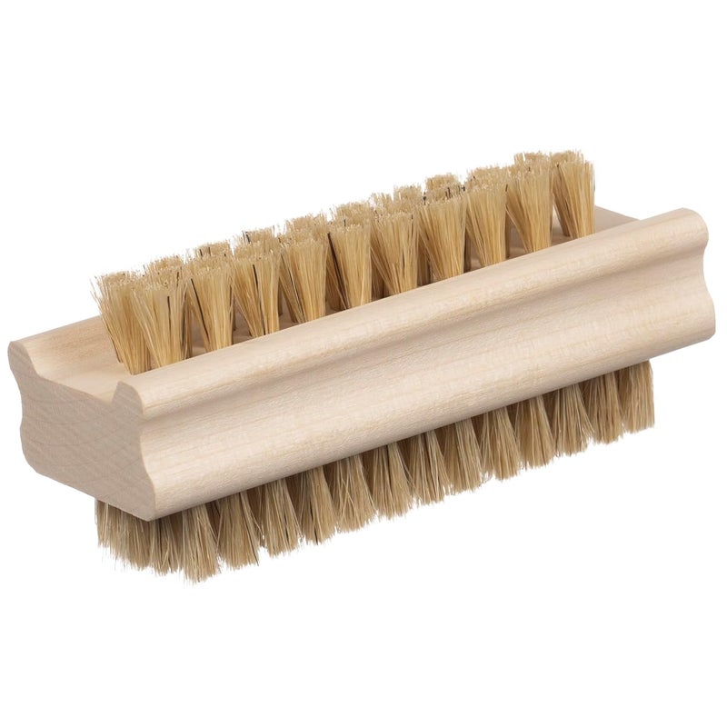 KONEX Konex Non-Slip Wooden Two-Sided Nail Brush for Cleaning Fingernails - Nail Scrubber with Natural Boar Bristle - Essential for Daily Use