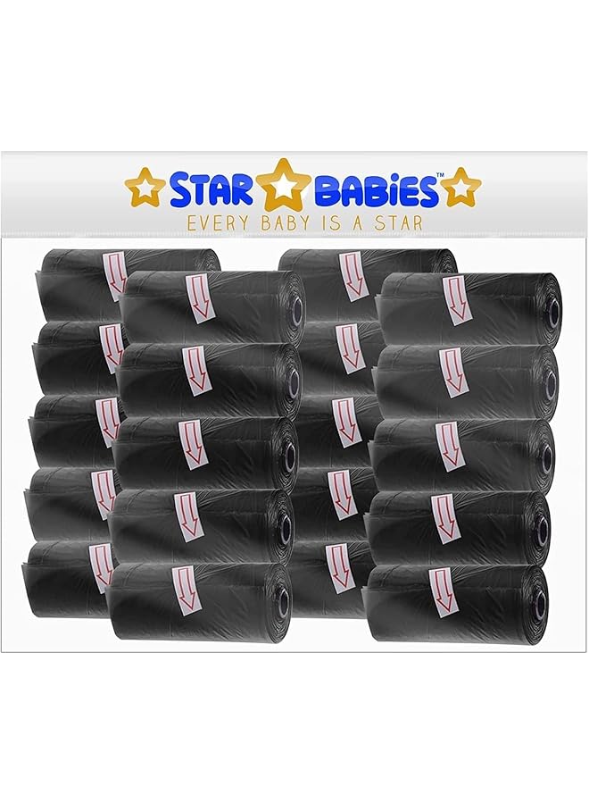 STAR BABiES Scented Bag Pack Of 20/300 Bags Black