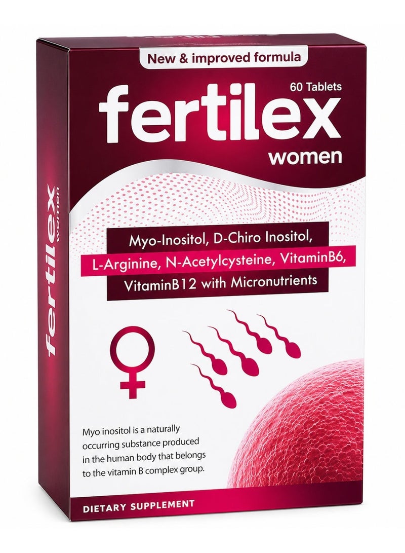 FERTILEX Women 60 Tablets – Female Fertility Support Supplement for Reproductive Health - Image 1