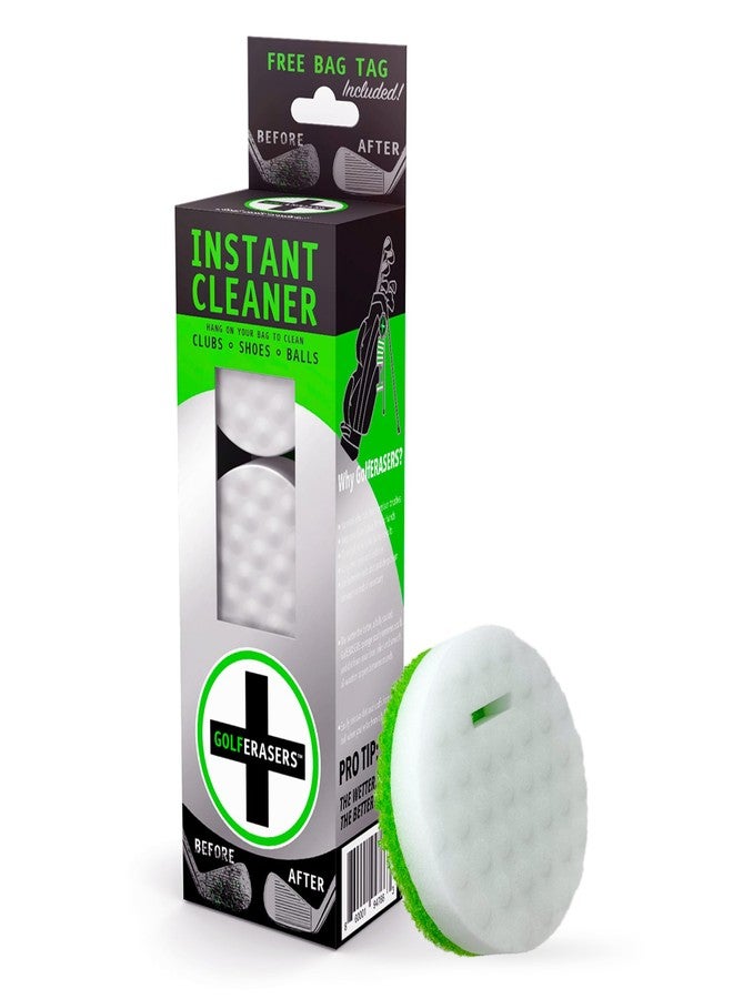 GolfERASERS Instant Golf Eraser with Bag Tether, Premium Dual-Sided Sponge for Cleaning Clubs, Shoes & Golf Balls - Golf Club Cleaner, Golf Ball Cleaner, Golf Club Groove Cleaner, 6 Pack - Image 1