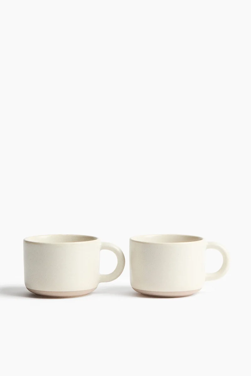 H&M 2-pack reactive-glaze stoneware mugs