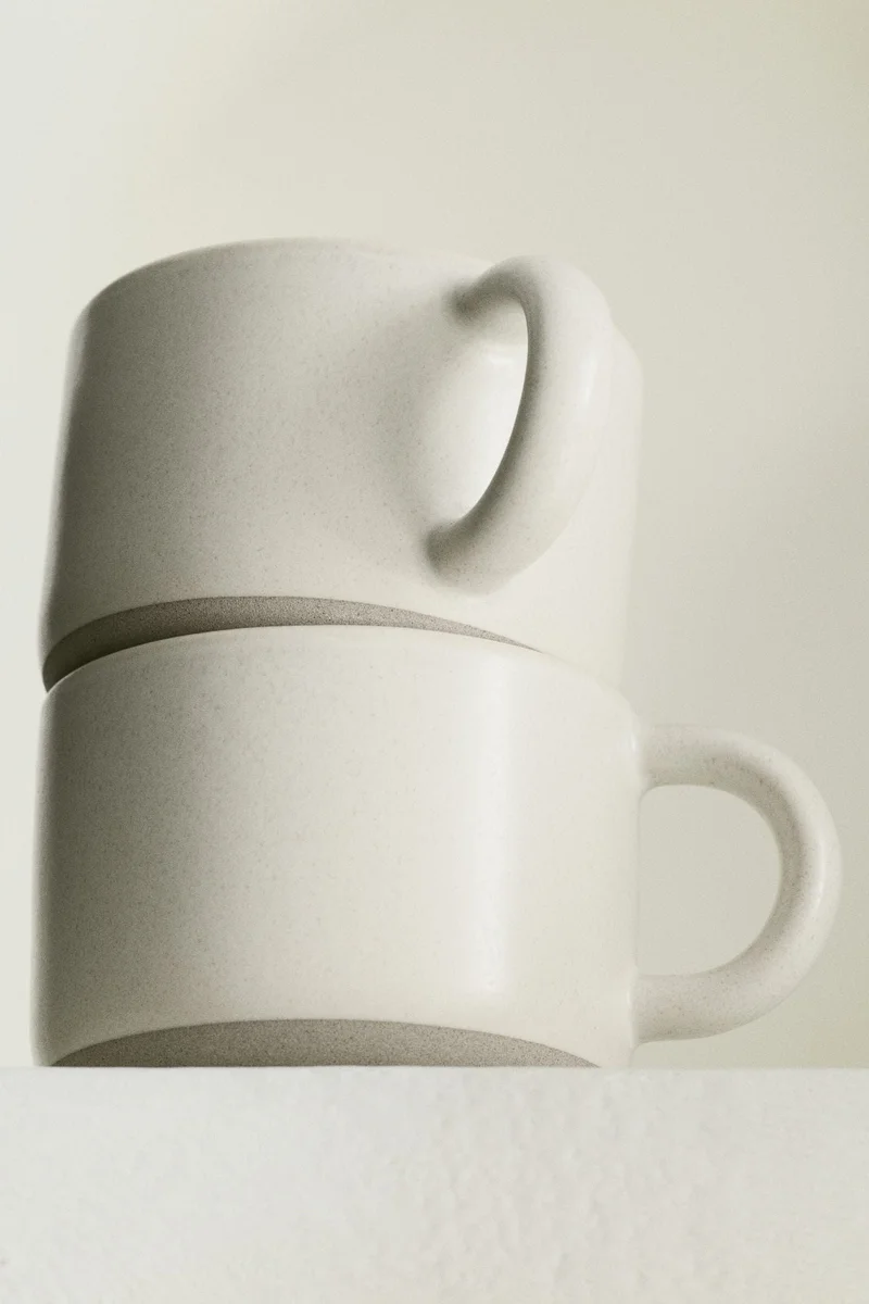 H&M 2-pack reactive-glaze stoneware mugs