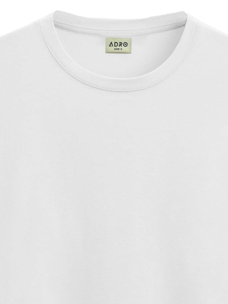 ADRO T Shirts for Boys & Girls || Solid Plain Regular Fit T-Shirt || Ages 3-14 || 100% Cotton Round Neck Tshirt for Boys & Girls||KRN-PLN-WH-13-14Y White - Image 2