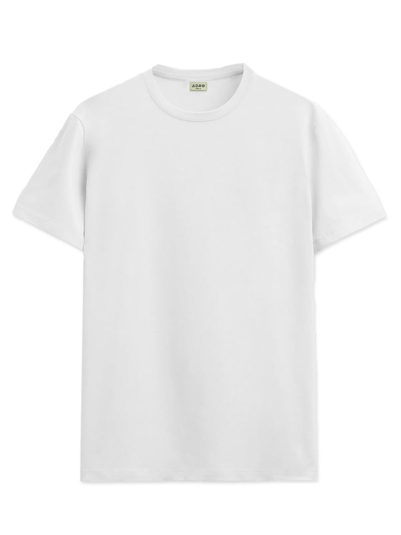 ADRO T Shirts for Boys & Girls || Solid Plain Regular Fit T-Shirt || Ages 3-14 || 100% Cotton Round Neck Tshirt for Boys & Girls||KRN-PLN-WH-13-14Y White - Image 1