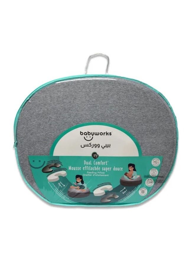 Babyworks وسادة الرضاعة مع إسفنج ميموري - رمادي  - Image 2