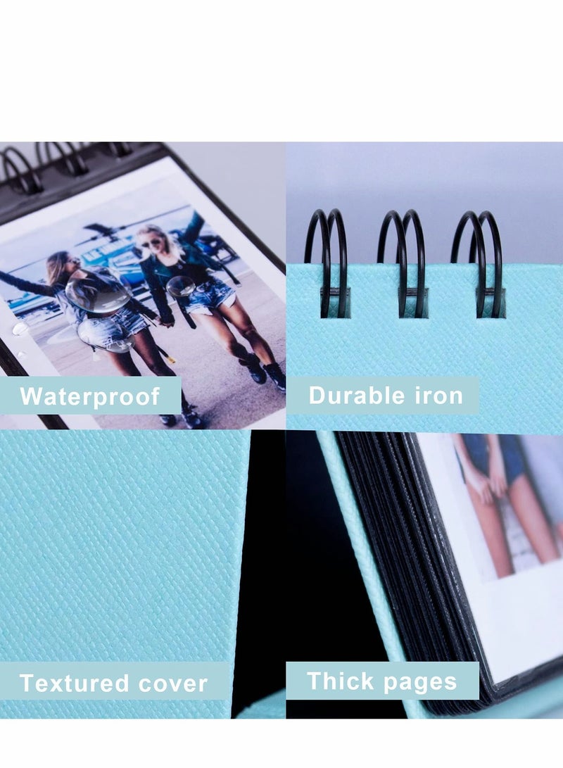 Excefore 68 Pockets Mini Photo Album for Instax 7s 8 9 25 26 50s 70 90 Instax SP 1 Polaroid PIC300P Z2300 LG PD 233 239 Name Card (Blue) - Image 3