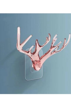 Generic Plastic Deer Head Single Animal Shaped Coat Heavy Duty, Rustic Wall Mounted 9 Hooks Hanger  - Image 3