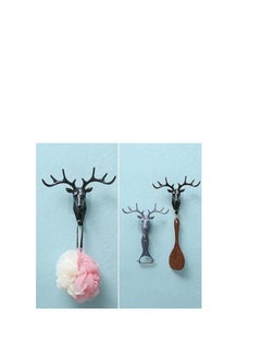 Generic Plastic Deer Head Single Animal Shaped Coat Heavy Duty, Rustic Wall Mounted 9 Hooks Hanger  - Image 2