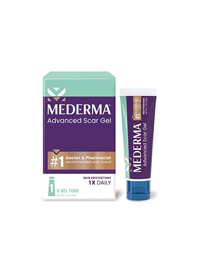 Mederma Advanced Scar Gel, Treats Old and New Scars, Reduces the Appearance of Scars from Acne, Stitches, Burns and More, 50 Grams - Image 1