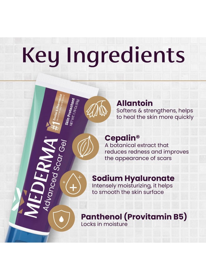 Mederma Advanced Scar Gel, Treats Old and New Scars, Reduces the Appearance of Scars from Acne, Stitches, Burns and More, 50 Grams - Image 4