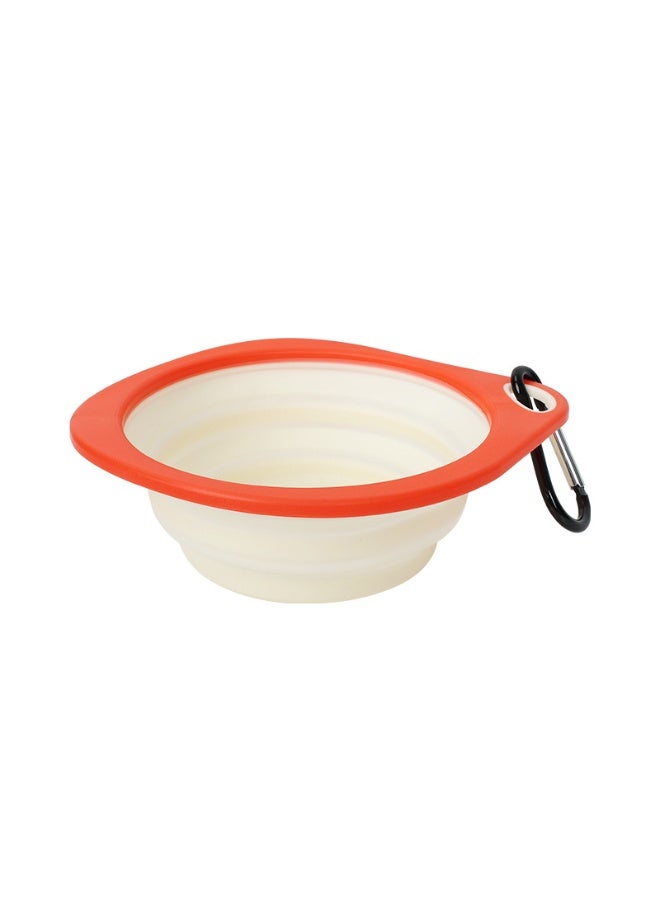 طاسة محمولة للكلاب والقطط -طبق طعام وماء مع قلابة السفر، مقاومة للتسرب، وقابلة للطي للاستخدام في الهواء الطلق - Image 1