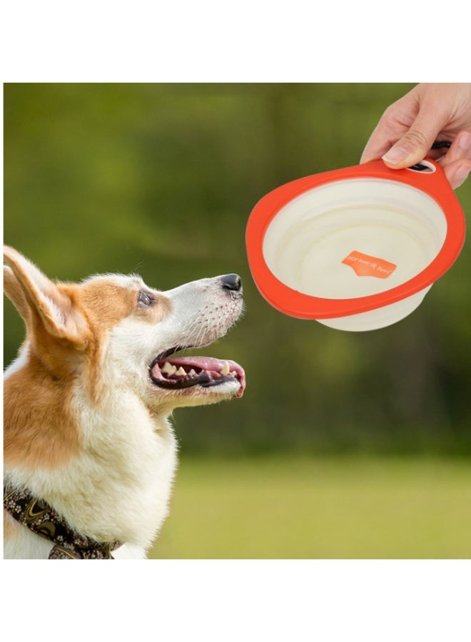 طاسة محمولة للكلاب والقطط -طبق طعام وماء مع قلابة السفر، مقاومة للتسرب، وقابلة للطي للاستخدام في الهواء الطلق - Image 5