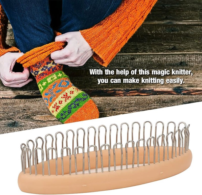 Acouto DIY Knitting Machine For Socks Leg Warmers Crochet Ring Yarn Needle Knit Tools - Image 3