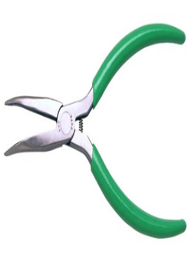 Xcelite CN55G Curved Long Nose Plier, Smooth Jaw, 5" Length, 1-9/16" Jaw Length, Green Cushion Grip Handle - Image 3