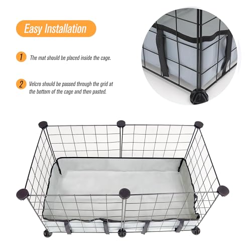 DZWLKJ Guinea Pig Cage Liner Tarp Bottom Waterproof and Washable Base Also for Rabbits, Bunny, Chinchesillas, Hedgehog, Ferrets and Other Small Animals(12x24 inches) - Image 3