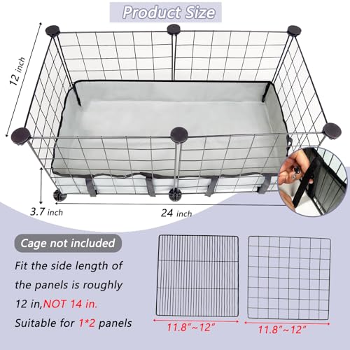 DZWLKJ Guinea Pig Cage Liner Tarp Bottom Waterproof and Washable Base Also for Rabbits, Bunny, Chinchesillas, Hedgehog, Ferrets and Other Small Animals(12x24 inches) - Image 2