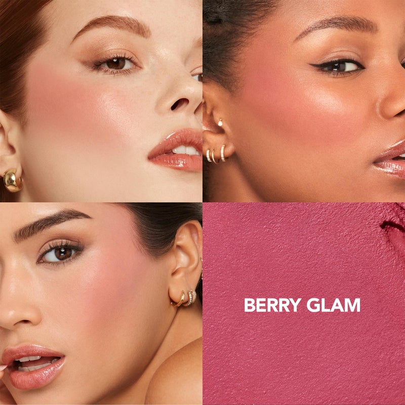 BUXOM Plump Shot Peptide Plumping Blush, Berry Glam - Image 3