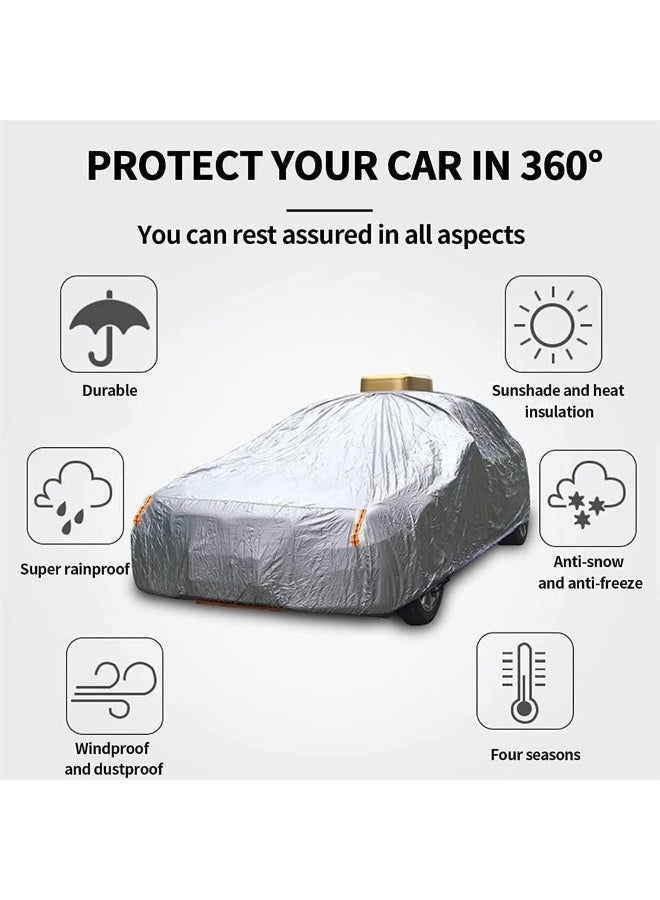 BlueFire Solar Automatic Car Cover with Remote Control – 3000mAh Self-Charging, Fully Automatic Retractable Outdoor Sun & Weather Shelter, Anti-Theft Alarm, All-Season Waterproof Protection for Sedan/SUV (Fits Tesla, Camry, Accord) - Image 5