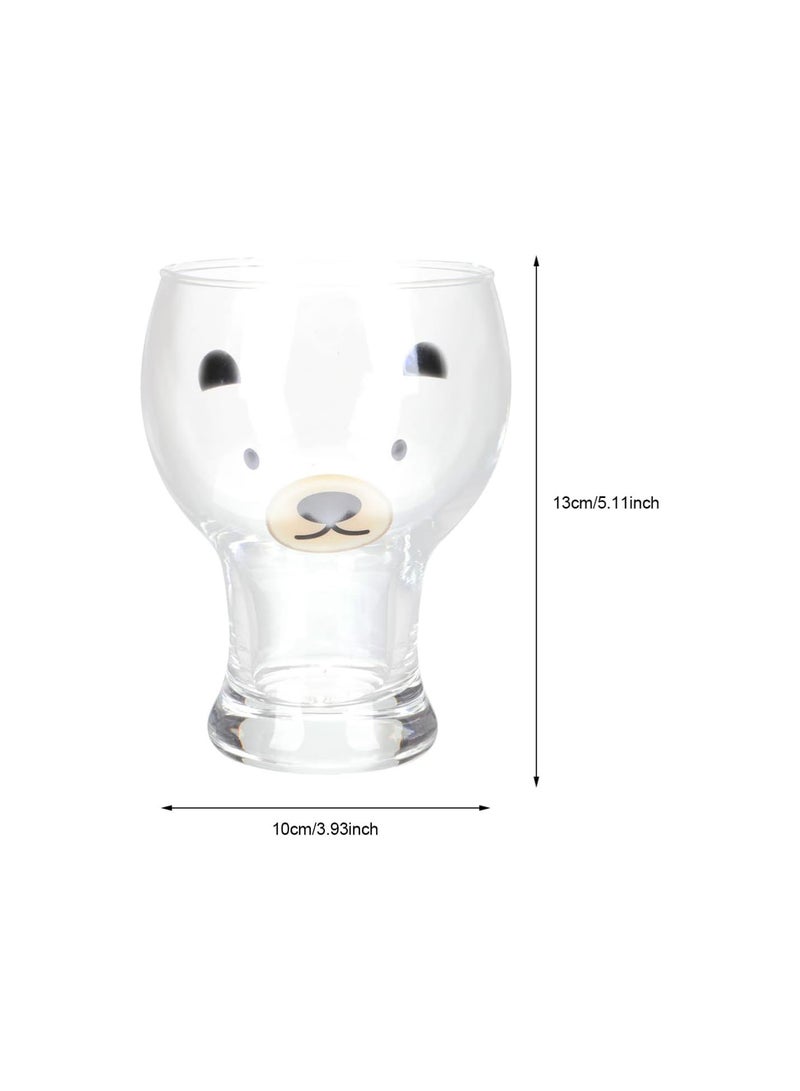 GGOOT Glass Bear Cup Cute Coffee Mugs Bear Tea Cup Glass Milk Cup Mugs Drinking Juice Cup Water Glasses Mojito Glass Cups for Office and Personal Birthday - Image 4