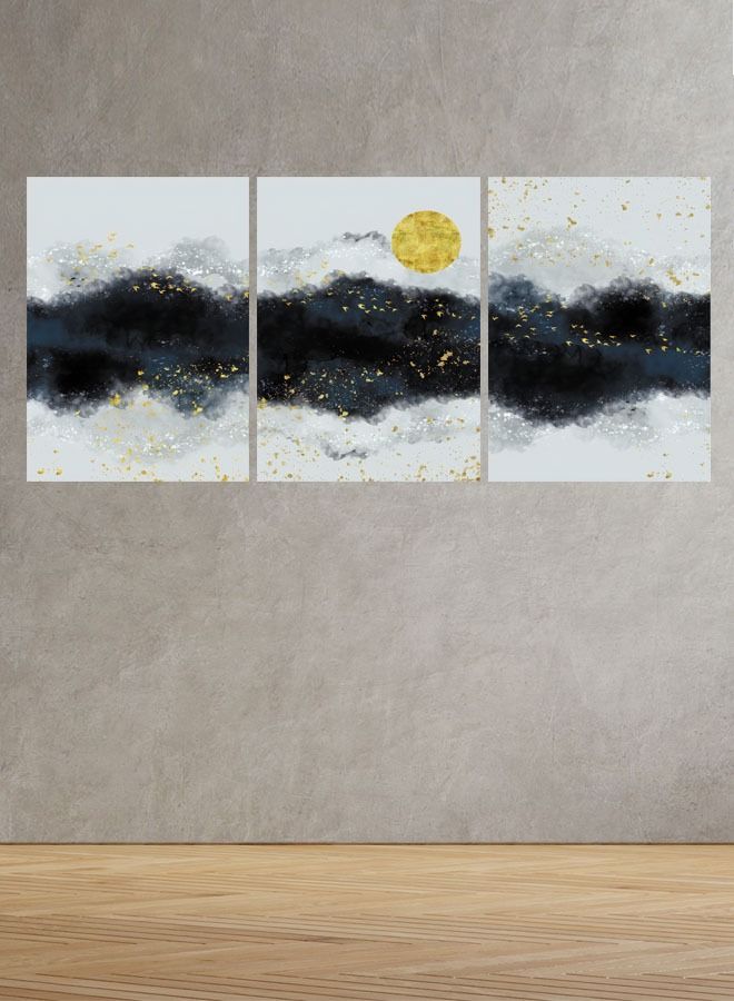 Marktna Decorative Wall Art Painting With An Abstract Design,3 Pieces, Size 120x60cm - Image 1