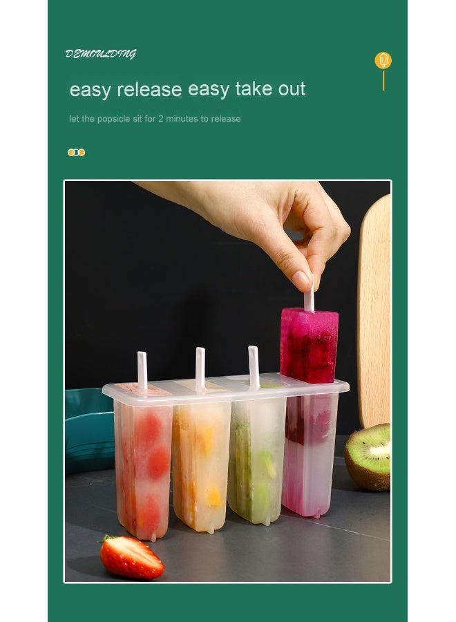NeeMee Cute 4-Cavity Popsicle Mold - The Perfect Choice for DIY Ice Cream - Image 3