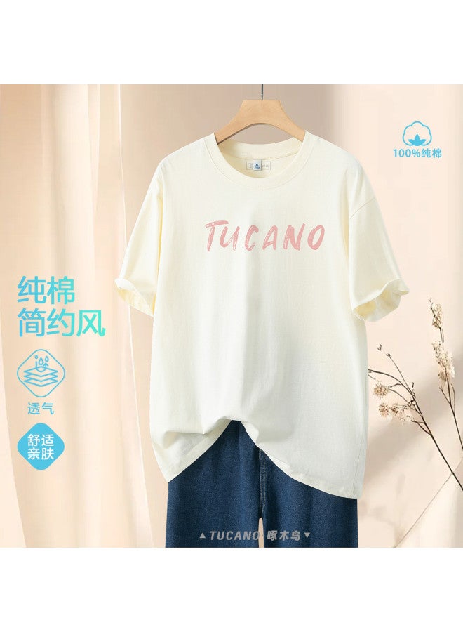 Tucano summer Short-sleeve T-shirt - Breathable, Casual, Versatile Couple's Round Neck Printed Tee - Image 2