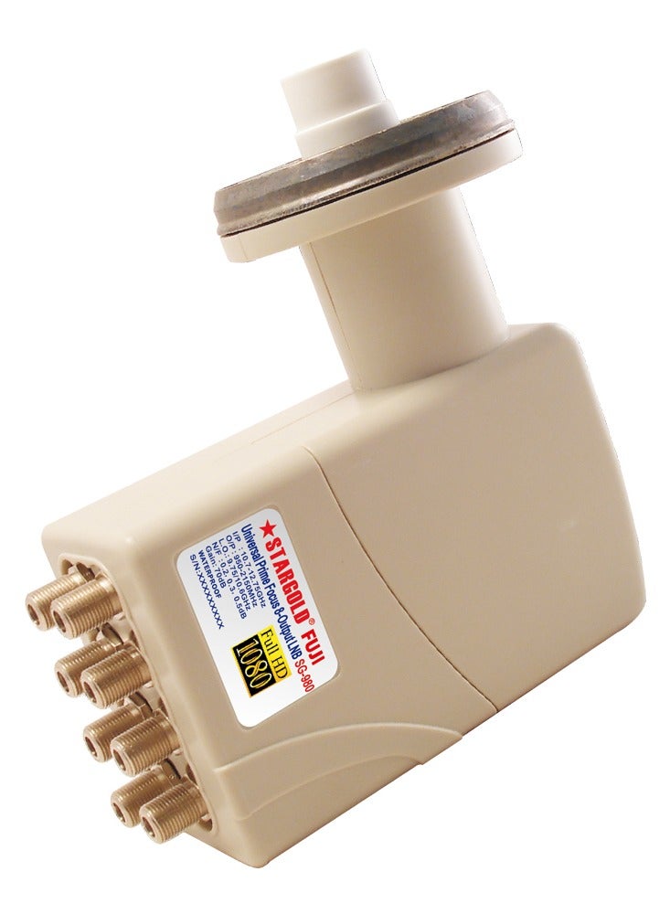 Stargold Fuji Universal Prime Focus 8 Output LNB Full HD 1080 Ultra HD 4K High Quality Digital Reception  - Image 1