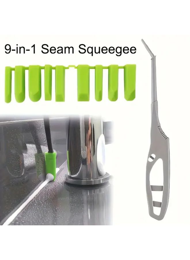 Green 9 In 1 Multi Purpose Caulking Tool Set With Scraper Sizes For Home Improvement And Professional Use - Image 1
