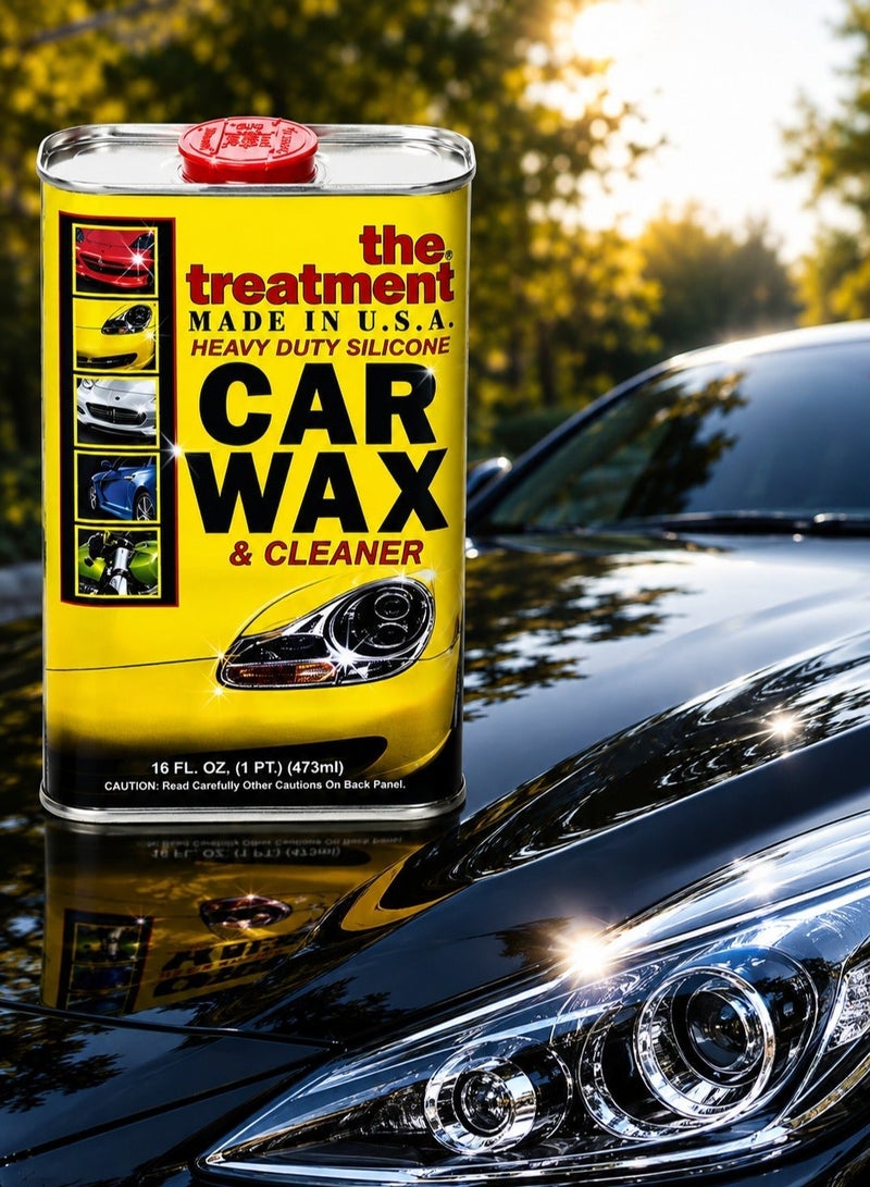 The Treatment Heavy Duty Silicone Car Wax & Cleaner 473ml, Automotive Polish & Shine, Long Lasting Surface Protection, High Gloss Finish for Cars, Trucks, Motorcycles, Metal, Fiberglass, Plastic & Tires, Made in USA - Image 3